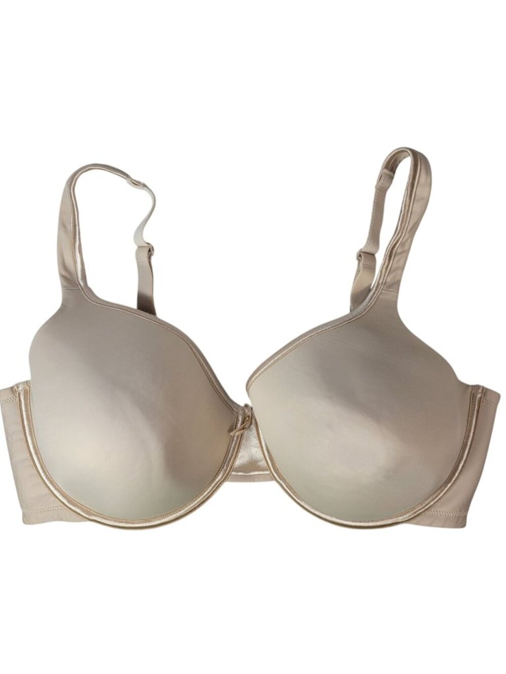 Vanity Fair Body Caress Underwire Bra Beige 38DD Seamless Full Coverage 75335